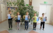 Nagrody przedszkolakow w konkursie Kosmiczna przygoda 