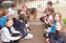 Uczniowie klasy trzeciej podczas wycieczki do zagrody zwierzat 7
