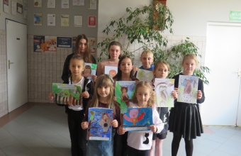 Uczestnicy konkursu plastycznego krajOBRAZowa SOWA