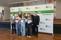 Uczniowie podczas Gminnego Turnieju Wiedzy Pozarniczej